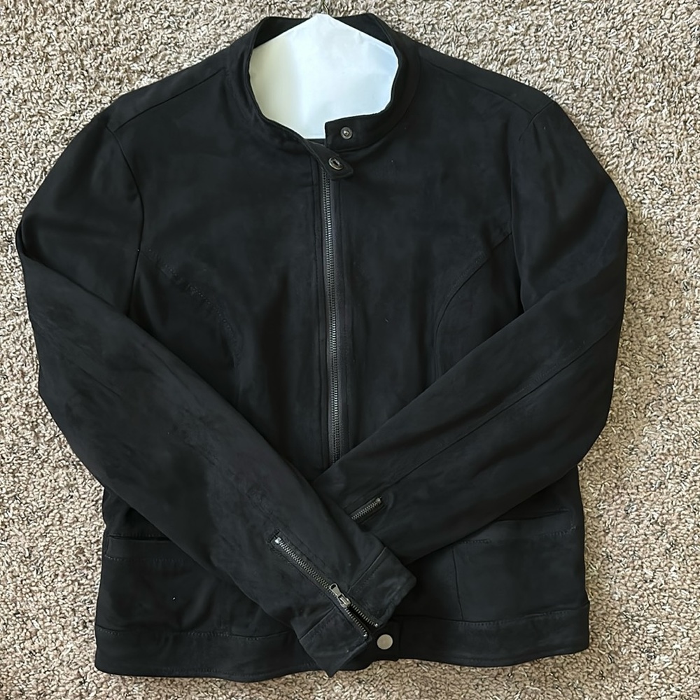 Like New Large Coffee Shop New York suede jacket